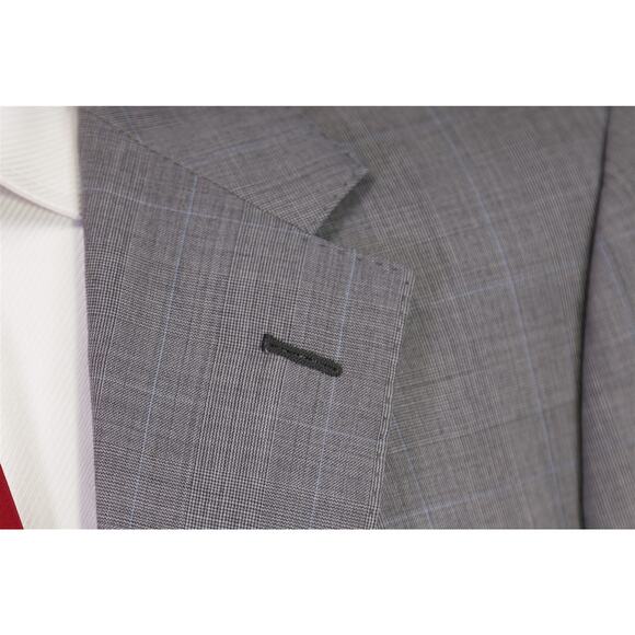 Astor & Black Custom Gray Plaid 2-Btn Wool Suit 42R - Picture 5 of 11